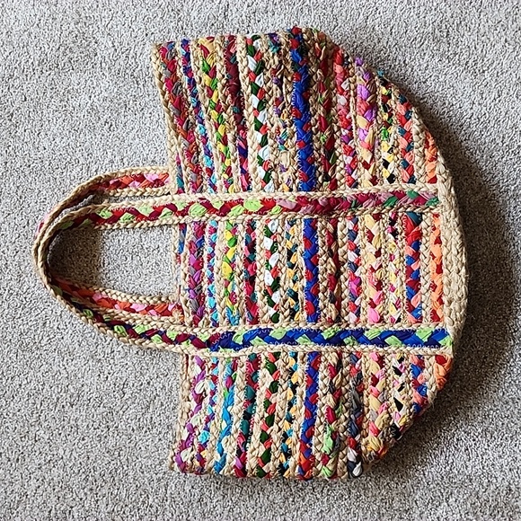 Boho Jute Tote Bag - Picture 5 of 8